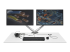 StarTech.com Desk Mount Dual Monitor Arm with USB & Audio, Grommet/Desk Clamp VESA Mount for up to 32 inch Displays, 2x USB, 2x 3.5mm audio, Ergonomic Full Motion Dual Monitor Arm, Silver - Framsidan
