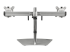 StarTech.com Dual Monitor Stand, Ergonomic Free Standing Dual Monitor Desktop Stand for two 24" VESA Mount Displays, Synchronized Height Adjustable, Double Monitor Pole Mount, Silver - Tillbaka