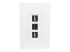 Eaton Tripp Lite Series Single-Gang 3-Port Wall Plate Keystone Cat5/6 USB HDMI Dport RCA - Framsidan