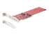 StarTech.com Dual M.2 PCIe SSD Adapter Card, x8 / x16 Dual NVMe or AHCI M.2 SSD to PCI Express 4.0, Up to 7.8GBps/Drive, For 2242/2260/2280/22110mm PCIe M-Key M2 SSDs, Bifurcation Required - Vänster vinkel