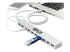 Eaton Tripp Lite series 10-Port USB 3.0 / USB 2.0 Combo Hub - Höger vinkel