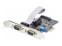StarTech.com 2-Port Serial PCIe Card, Dual-Port PCI Express to RS232/RS422/RS485 (DB9) Serial Card, Low-Profile Brackets Incl., 16C1050 UART, TAA-Compliant, Windows/Linux, TAA Compliant - Vänster vinkel