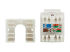 Eaton Tripp Lite Series Cat6a 110-Style Punchdown RJ45 Keystone Jack, White, TAA - Insida