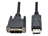 Eaton Tripp Lite Series DisplayPort to DVI Adapter Cable (DP with Latches to DVI-D Single Link M/M), 10 ft. (3.1 m) - Framsidan