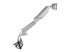 StarTech.com Desk Mount Dual Monitor Arm with USB & Audio, Grommet/Desk Clamp VESA Mount for up to 32 inch Displays, 2x USB, 2x 3.5mm audio, Ergonomic Full Motion Dual Monitor Arm, Silver - Vänster sida