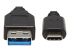 Eaton Tripp Lite Series USB-C to USB-A Cable (M/M), USB 3.2 Gen 2 (10 Gbps), Thunderbolt 3 Compatible, 20-in. (50.8 cm) - Närbild