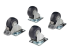StarTech.com 4-Piece Caster Kit for Open Frame Rack - Flera vinklar