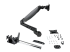 StarTech.com Desk Mount Monitor Arm for Single VESA Display up to 32" or 49" Ultrawide 8kg/17.6lb, Full Motion Articulating & Height Adjustable w/ Cable Management, C-Clamp, Grommet Mount - Vänster vinkel