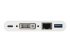 StarTech.com USB C Multiport Adapter, USB-C to DVI-D (Digital) Video Adapter with 60W Power Delivery Passthrough Charging, GbE, USB-A, Portable USB Type-C/Thunderbolt 3 Mini Laptop Dock - Närbild