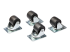 StarTech.com Heavy Duty Casters for Server Racks/Cabinets, Set of 4 Universal M6 2-inch Swivel Caster Kit, 45x75mm Pattern, Replacement Caster Wheels for 4 Post Racks, Steel/Plastic - Vänster vinkel